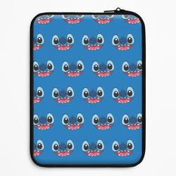 Blue Alien Face Pattern Universal Laptop Sleeve