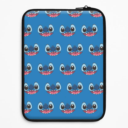 Blue Alien Face Pattern Universal Laptop Sleeve