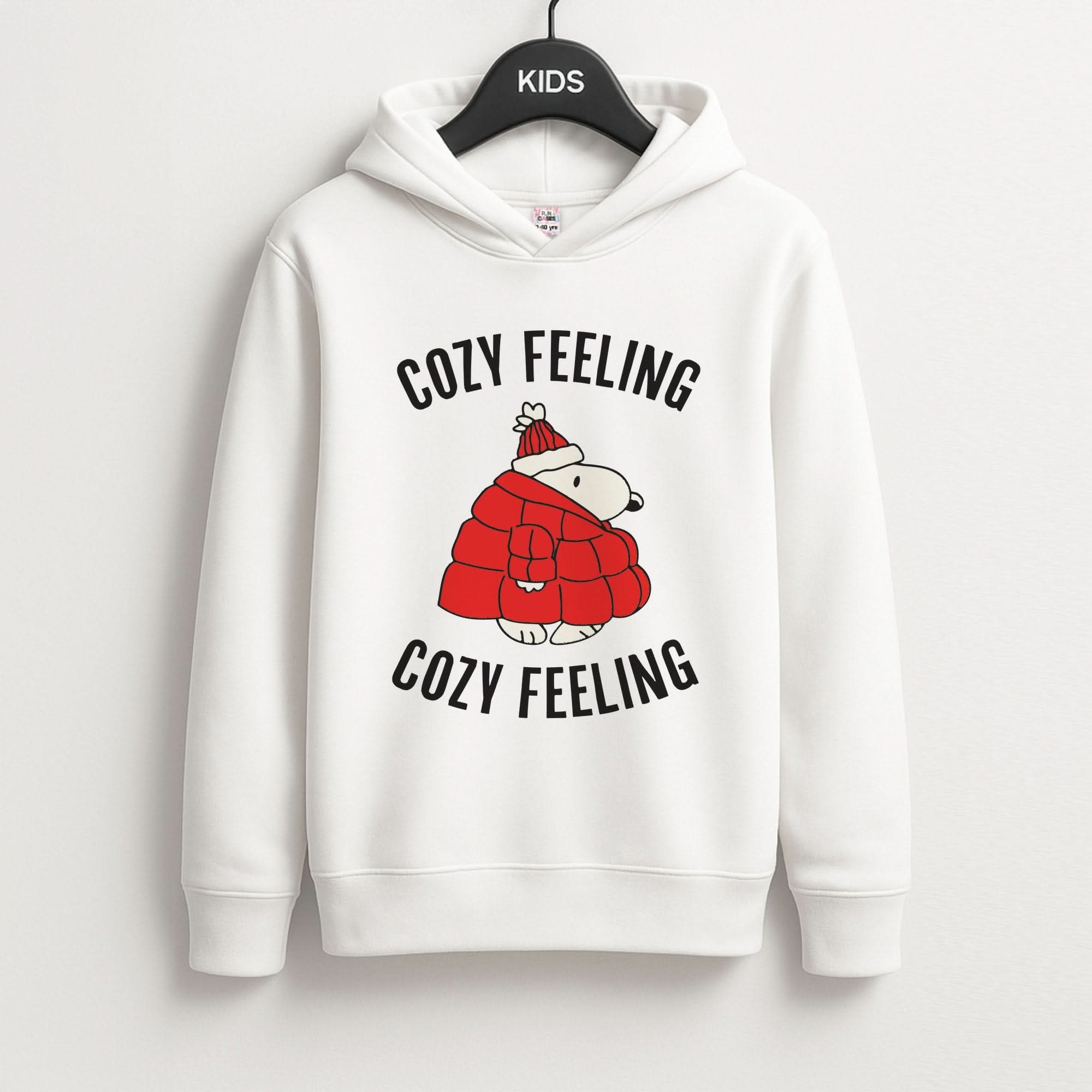 Cozy Feeling Cartoon Beagle Puffer Jacket Kids Hoodie
