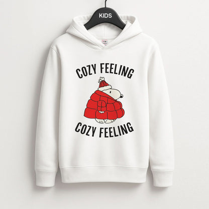 Cozy Feeling Cartoon Beagle Puffer Jacket Kids Hoodie