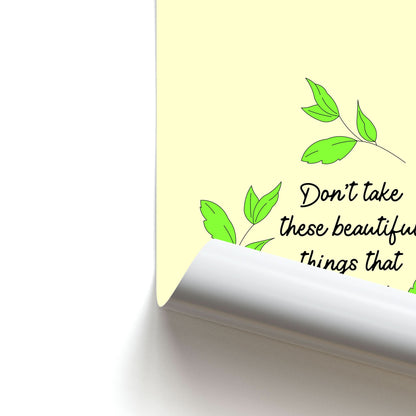 Don't Take These Beautiful Things That I've Got Poster