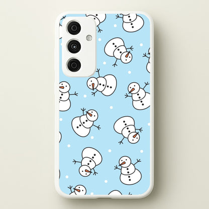 Cartoon Snowmen Pattern Galaxy A35 Case
