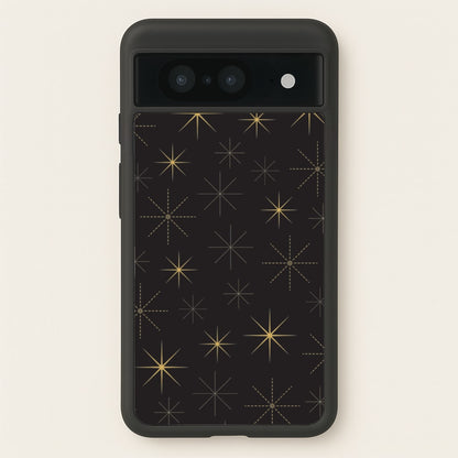 Christmas Gold Stars Pattern Google Pixel 8 Case