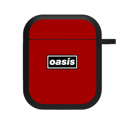 Band Name Red AirPods Case