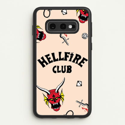 Hellfire Club Icons Collage Peach Galaxy S10e Case