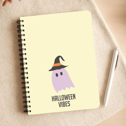 Purple Ghost Halloween Vibes Notepad