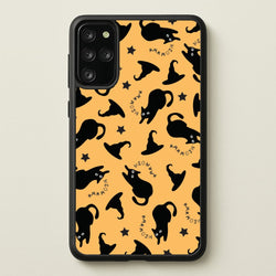 Black Cat And Hats Pattern Galaxy S20 Plus Case