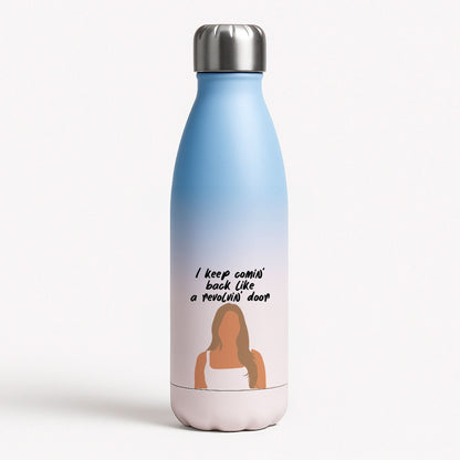 Revolving Door Blue Water Bottle