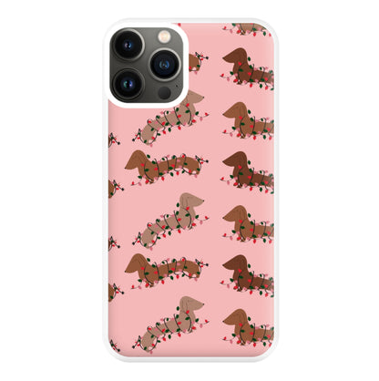 Dachshund Christmas Pattern Phone Case