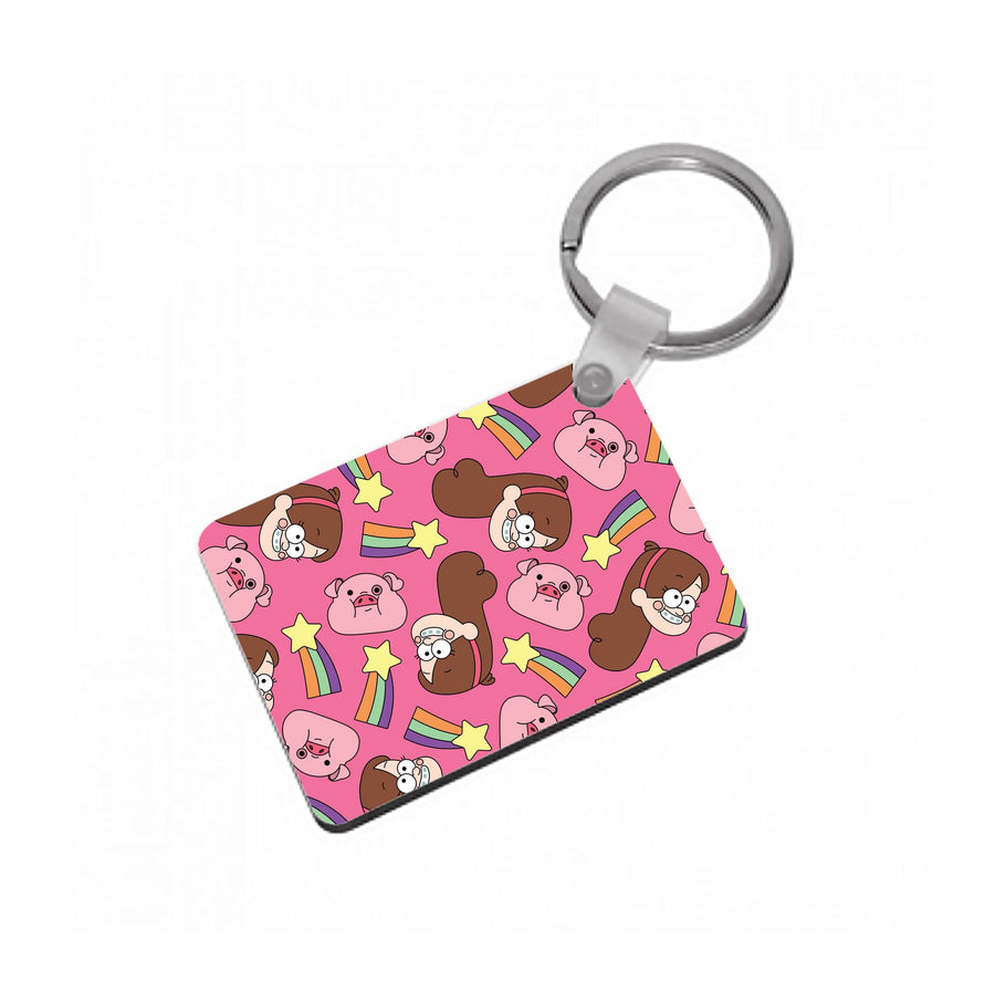 Mabel And Stars Pattern Keyring