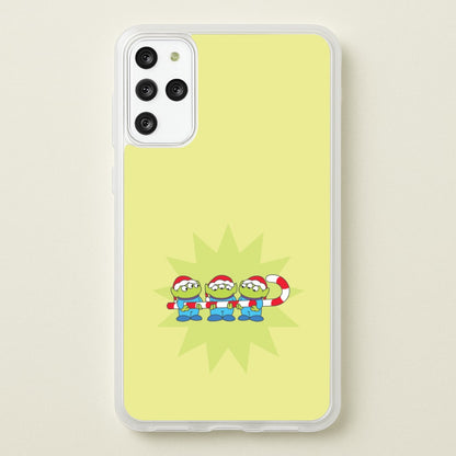 Cute Green Aliens Candycane Galaxy S20 Plus Case