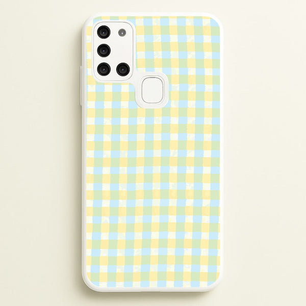Lemonade Gingham Galaxy A21s Case