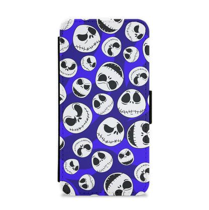 Skull Pattern Flip / Wallet Phone Case