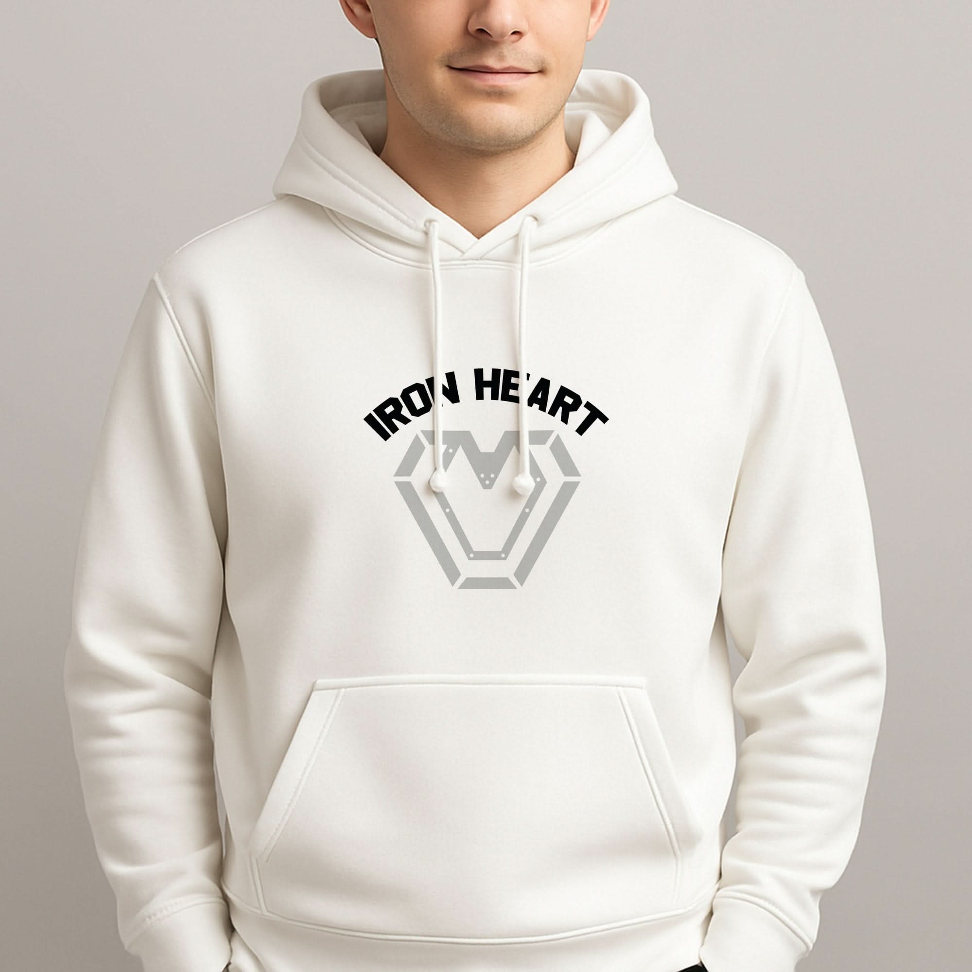 Metal Hero Heart Mens Hoodie