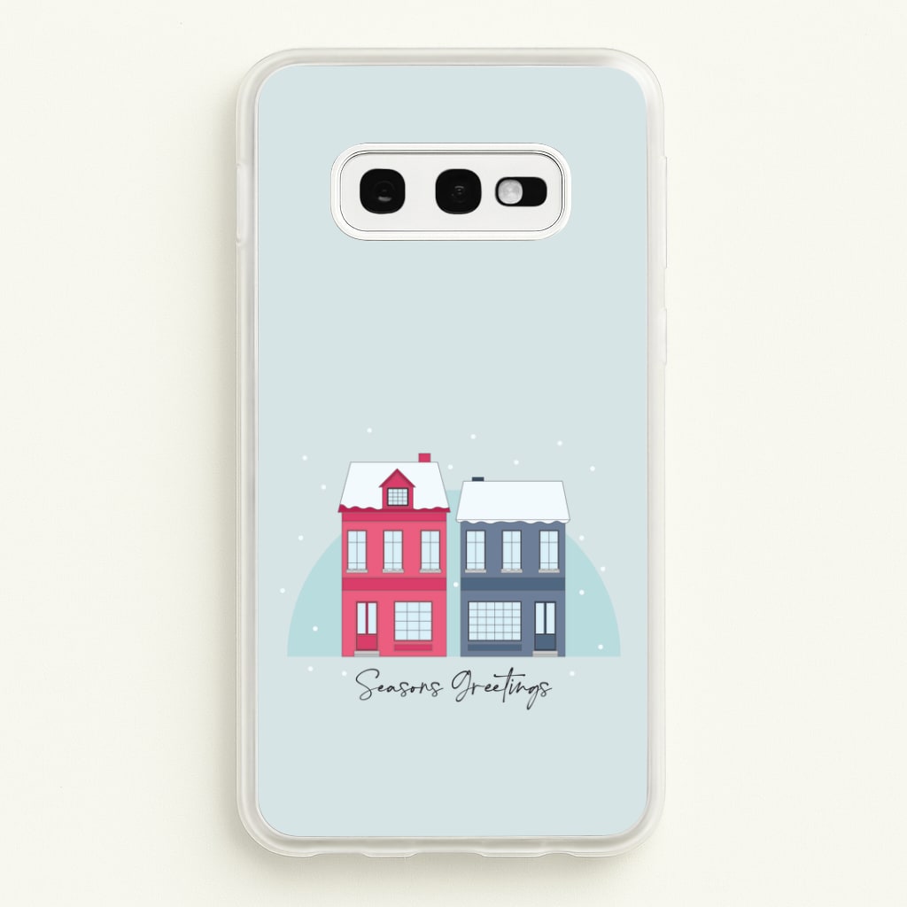 Seasons Greetings Winter Townhouses Galaxy S10e Case