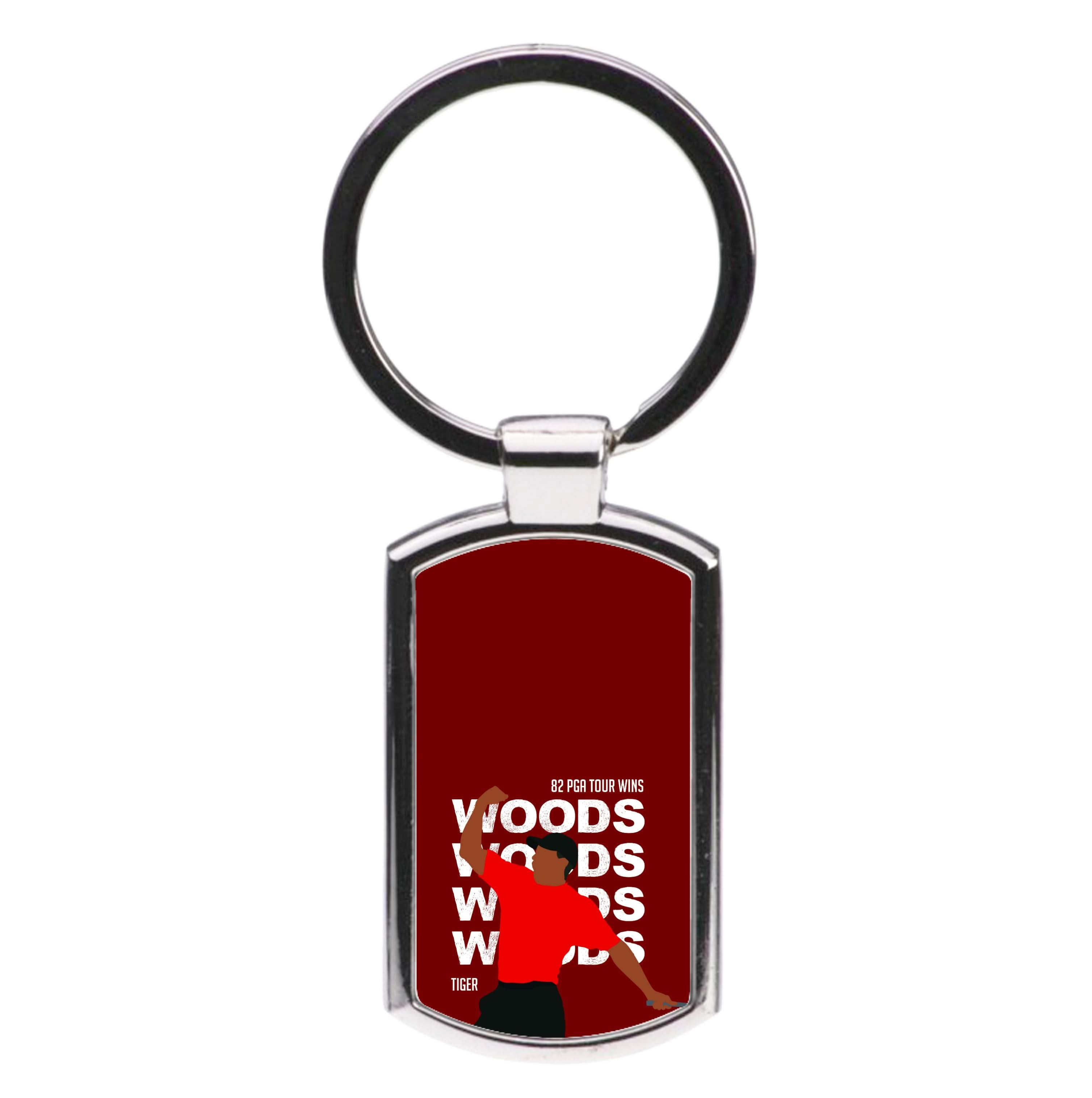 Woods Dark Red Luxury Keyring