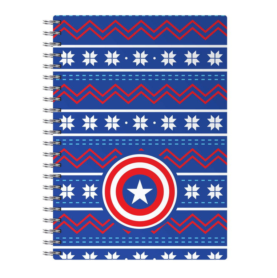 Captain Christmas Pattern Notebook