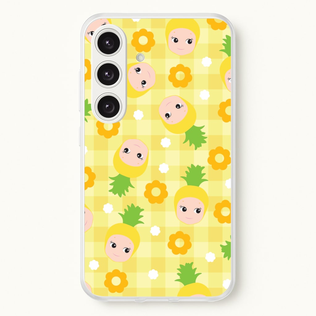 Pineapple Angel Pattern Galaxy S25 Case