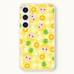 Pineapple Angel Pattern Galaxy S25 Plus Case
