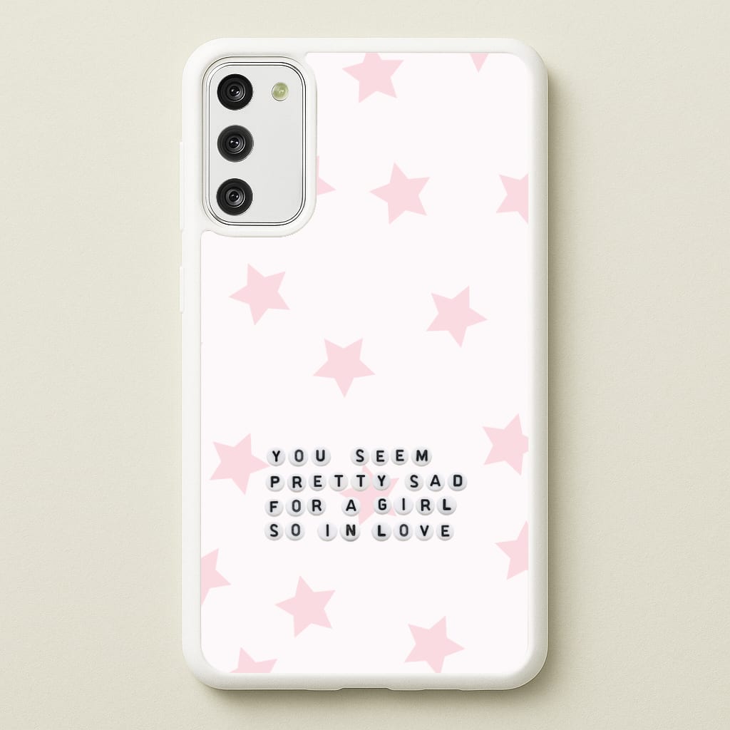 Pretty Sad Letter Beads Galaxy S20 Case