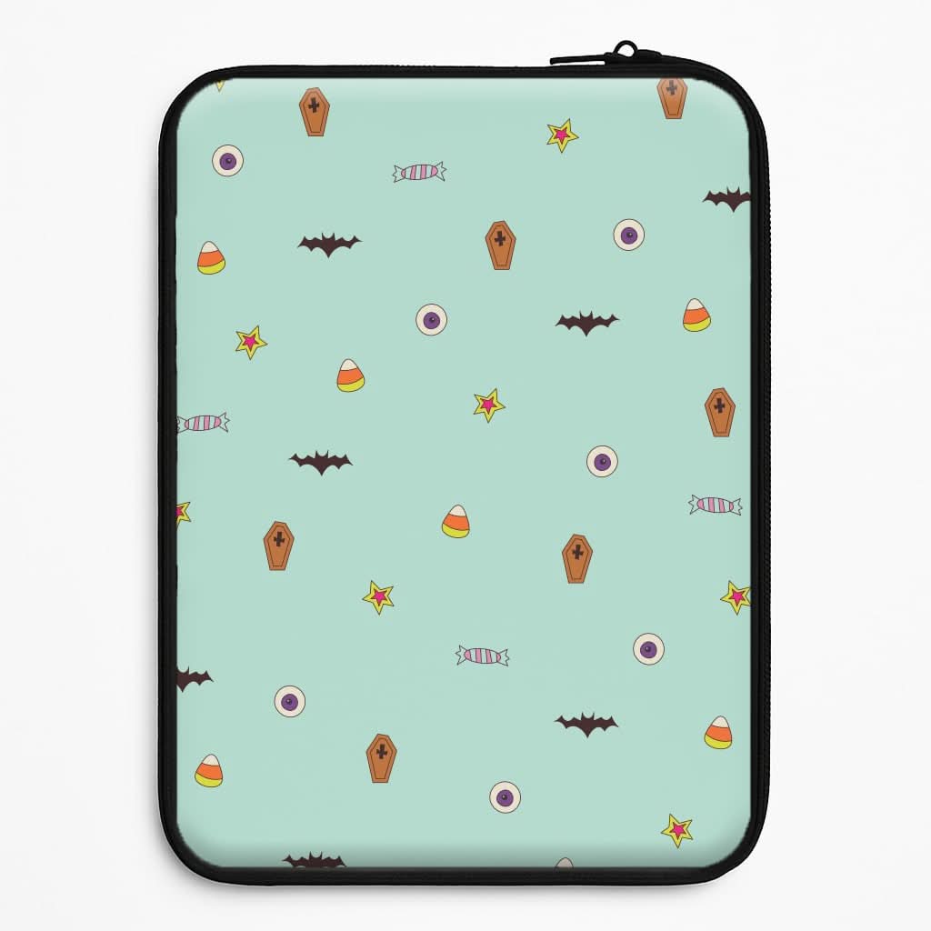 Minature Halloween Cartoons Pattern Universal Laptop Sleeve