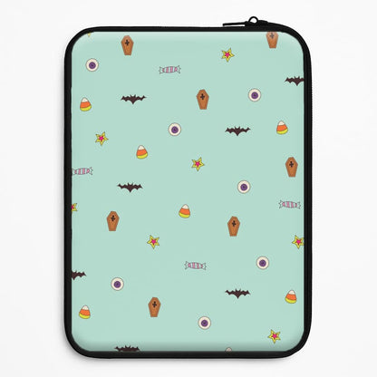 Minature Halloween Cartoons Pattern Universal Laptop Sleeve