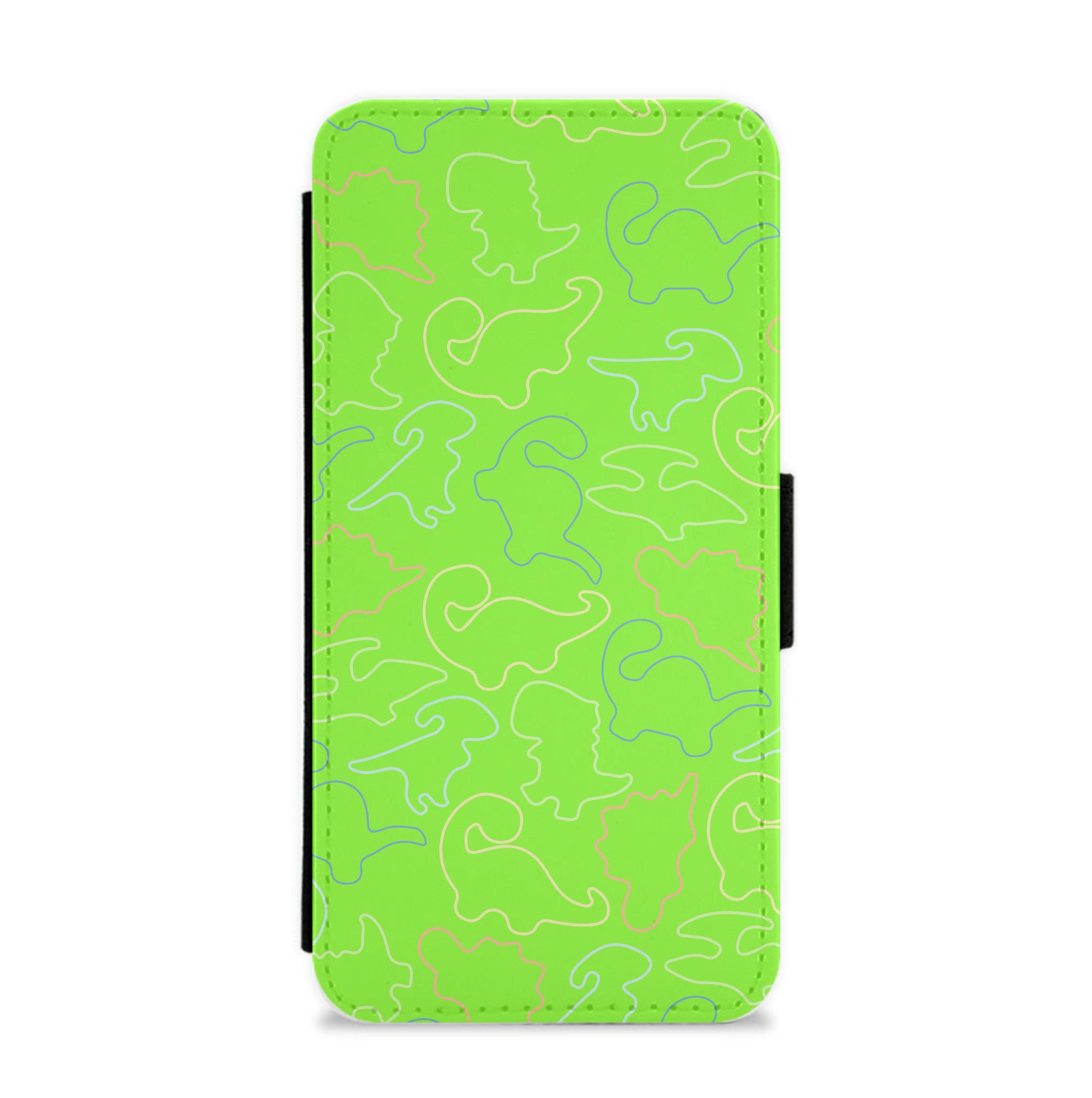 Outline Pattern - Dinosaurs Flip / Wallet Phone Case