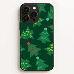Abstract Christmas Trees Pattern Phone Case for Apple iPhone, Samsung Galaxy, Huawei and Google Pixel