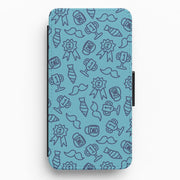 Dad Doodles Pattern Flip / Wallet Phone Case 1
