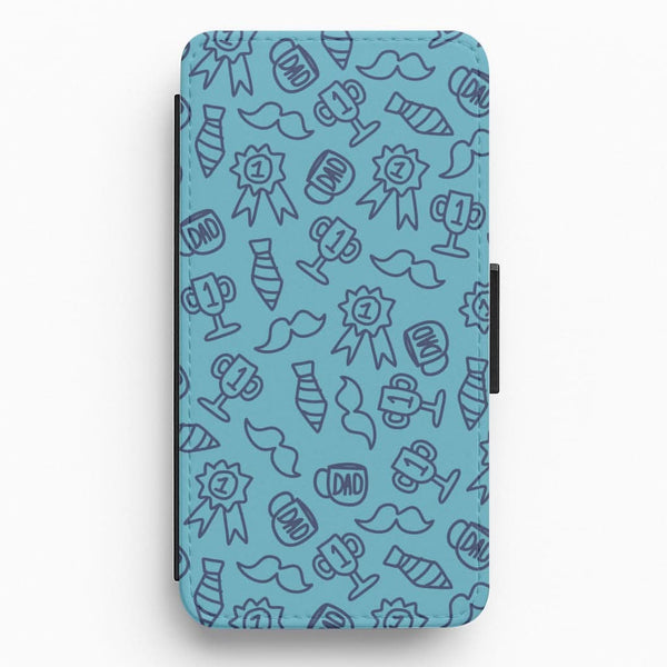 Dad Doodles Pattern Flip / Wallet Phone Case