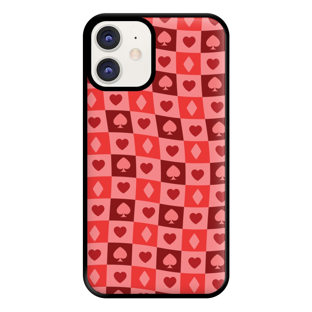Card Suits Pattern Red iPhone 11 Case