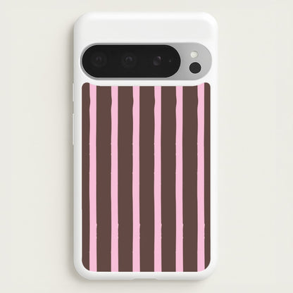 Chocolate & Strawberry Stripes Google Pixel 9 Pro XL Case