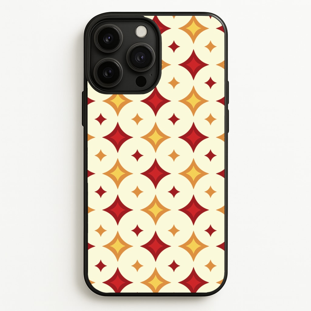 Geometric Christmas Stars Pattern iPhone 13 Pro Case
