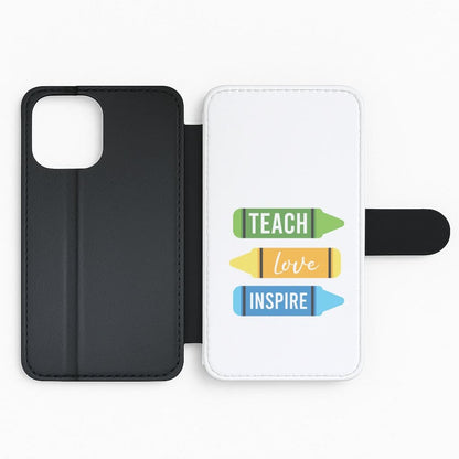 Teach, Love, Inspire Flip Phone Case