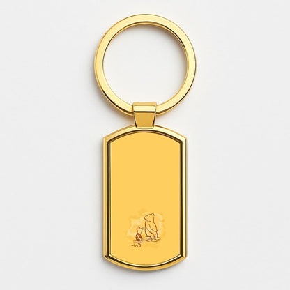 Winnie & Pig Gold Keyring