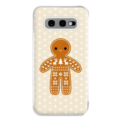 Christmas Jumper Pattern Gingerbread Man Phone Case