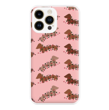 Dachshund Christmas Pattern Phone Case