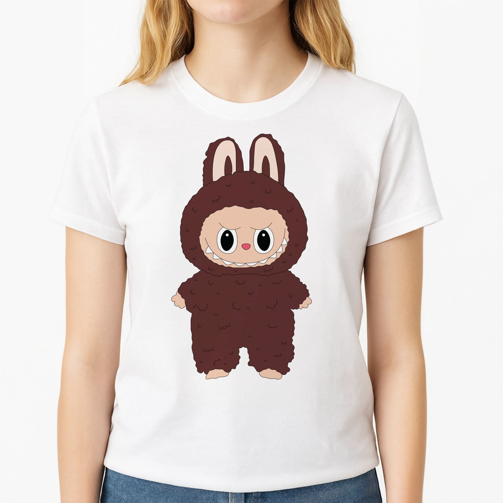 Cute Brown Monster Womens T-Shirt