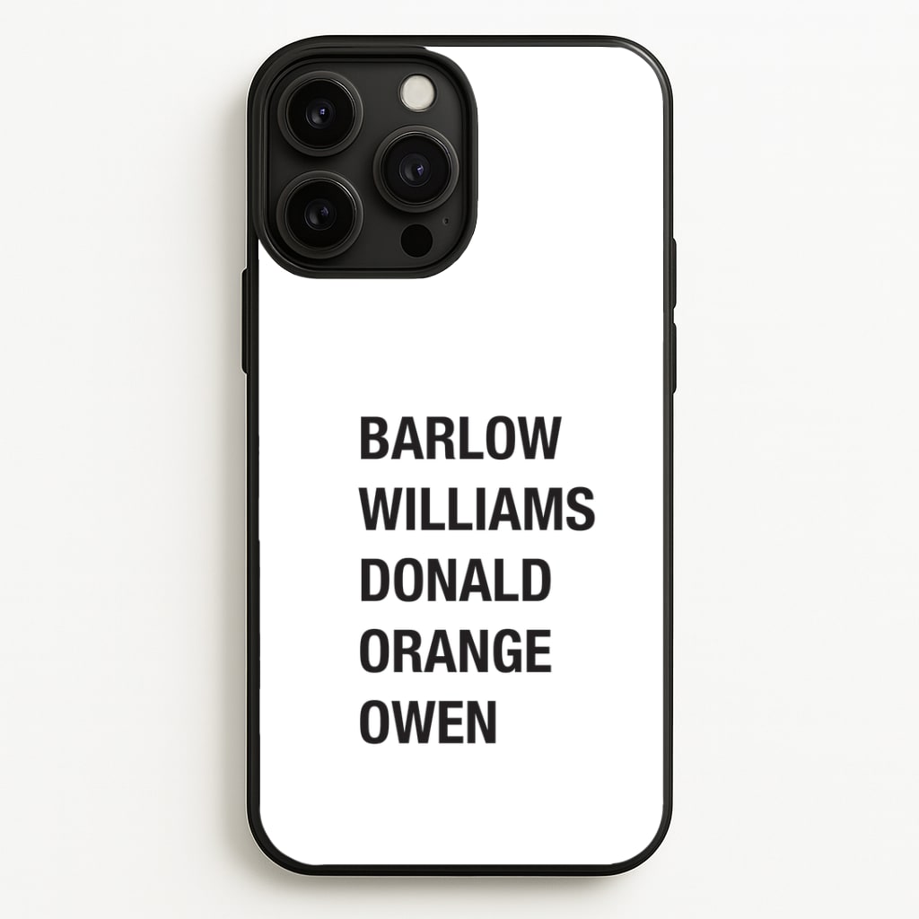 Take Band Members Names iPhone 13 Pro Case