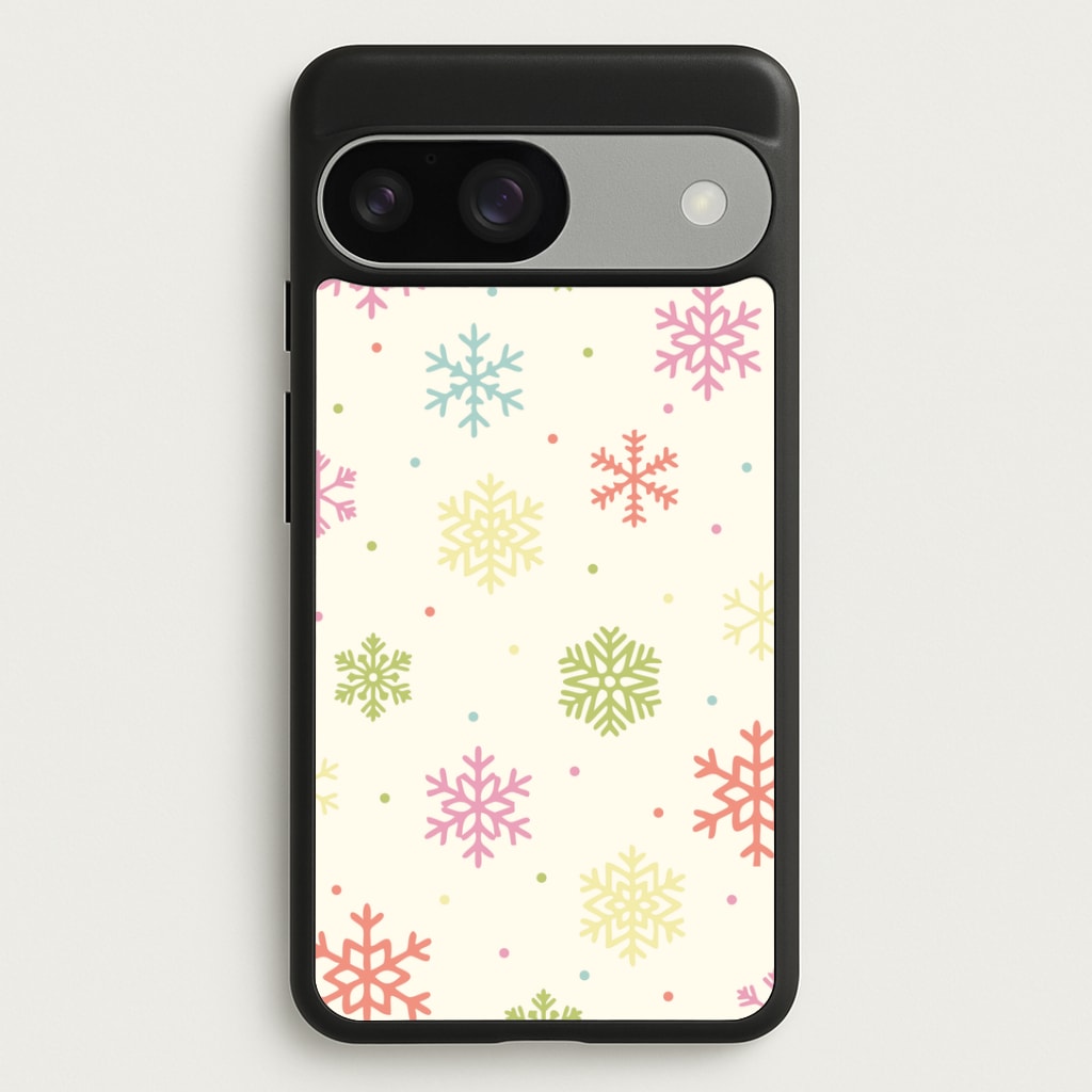 Pastel Snowflakes Pattern Google Pixel 9 / 9 Pro Case