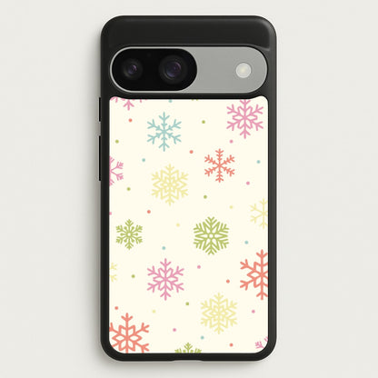 Pastel Snowflakes Pattern Google Pixel 9 / 9 Pro Case