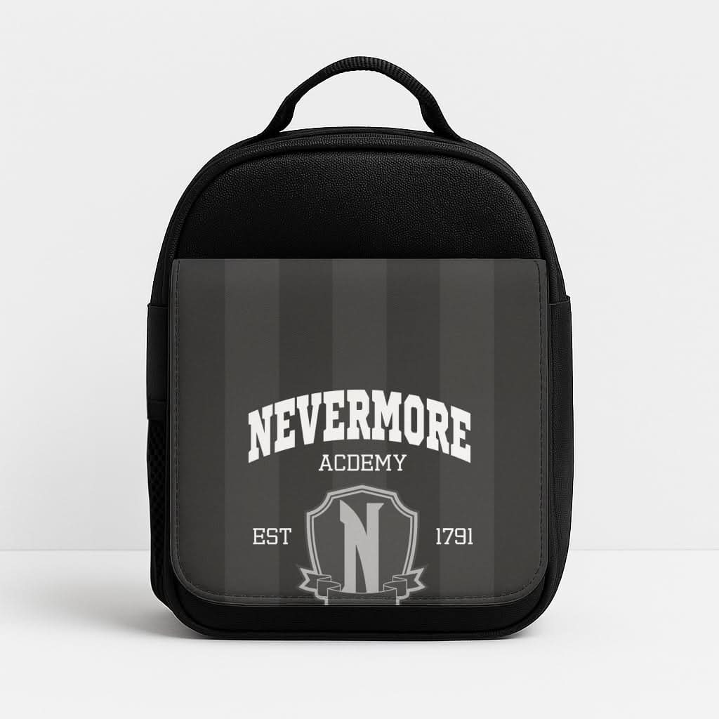 Addams Academy Gray Insulated Lunch Bag