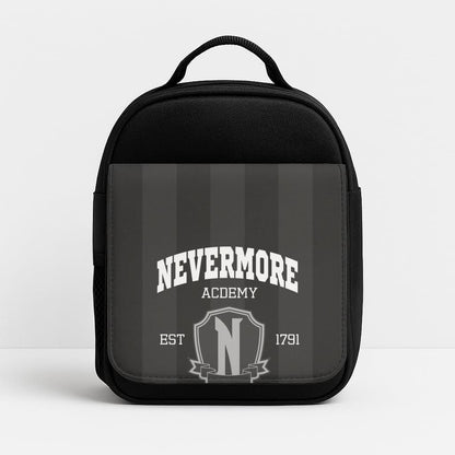 Addams Academy Gray Insulated Lunch Bag