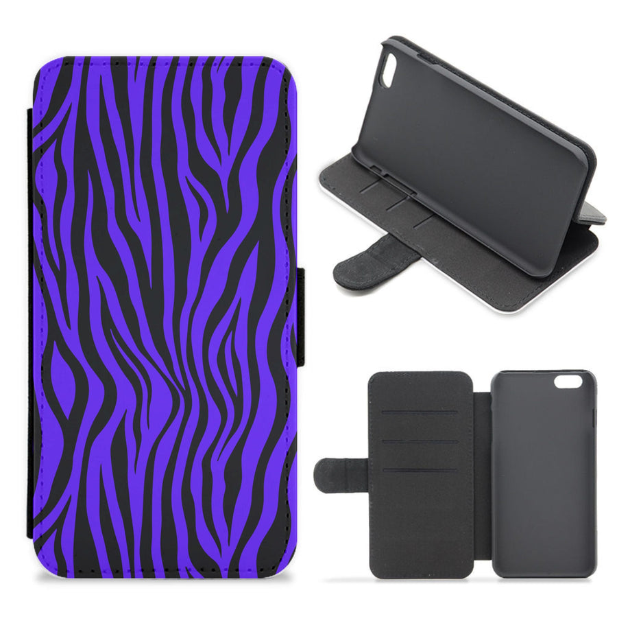 Purple Zebra - Animal Patterns Flip / Wallet Phone Case
