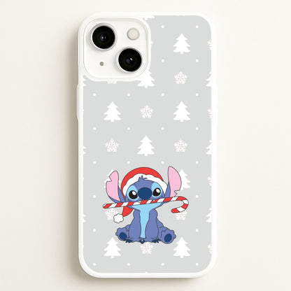 Cute Blue Alien Candycane iPhone 13 Mini Case