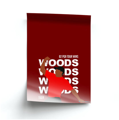 Woods Dark Red Poster