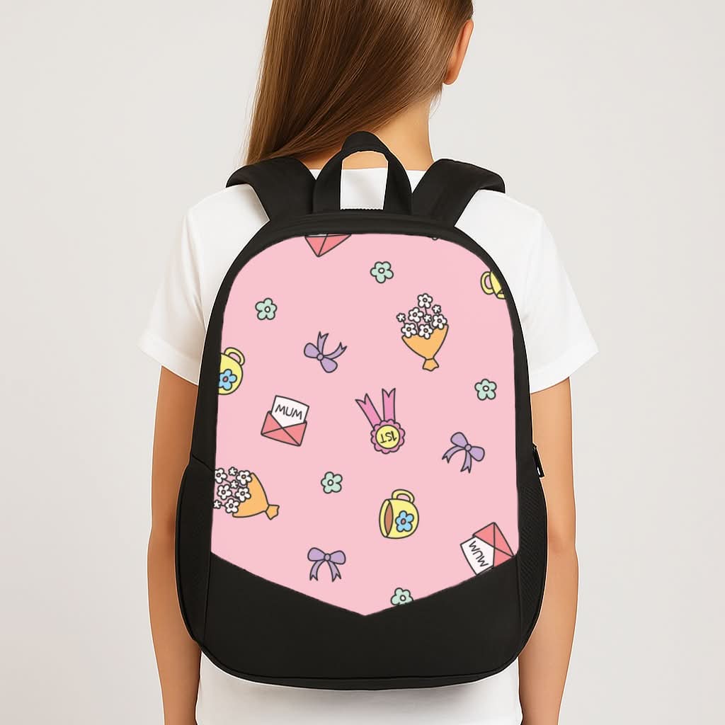 Mum Doodles Pattern School Bag