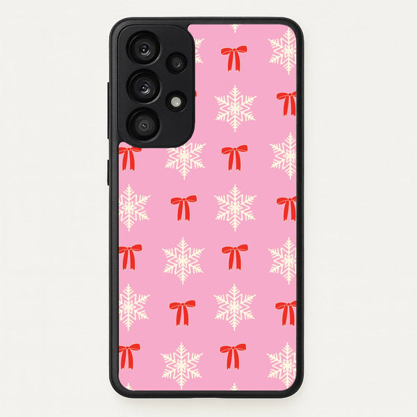 Coquette Bows And Snowflakes Pattern Galaxy A33 Case