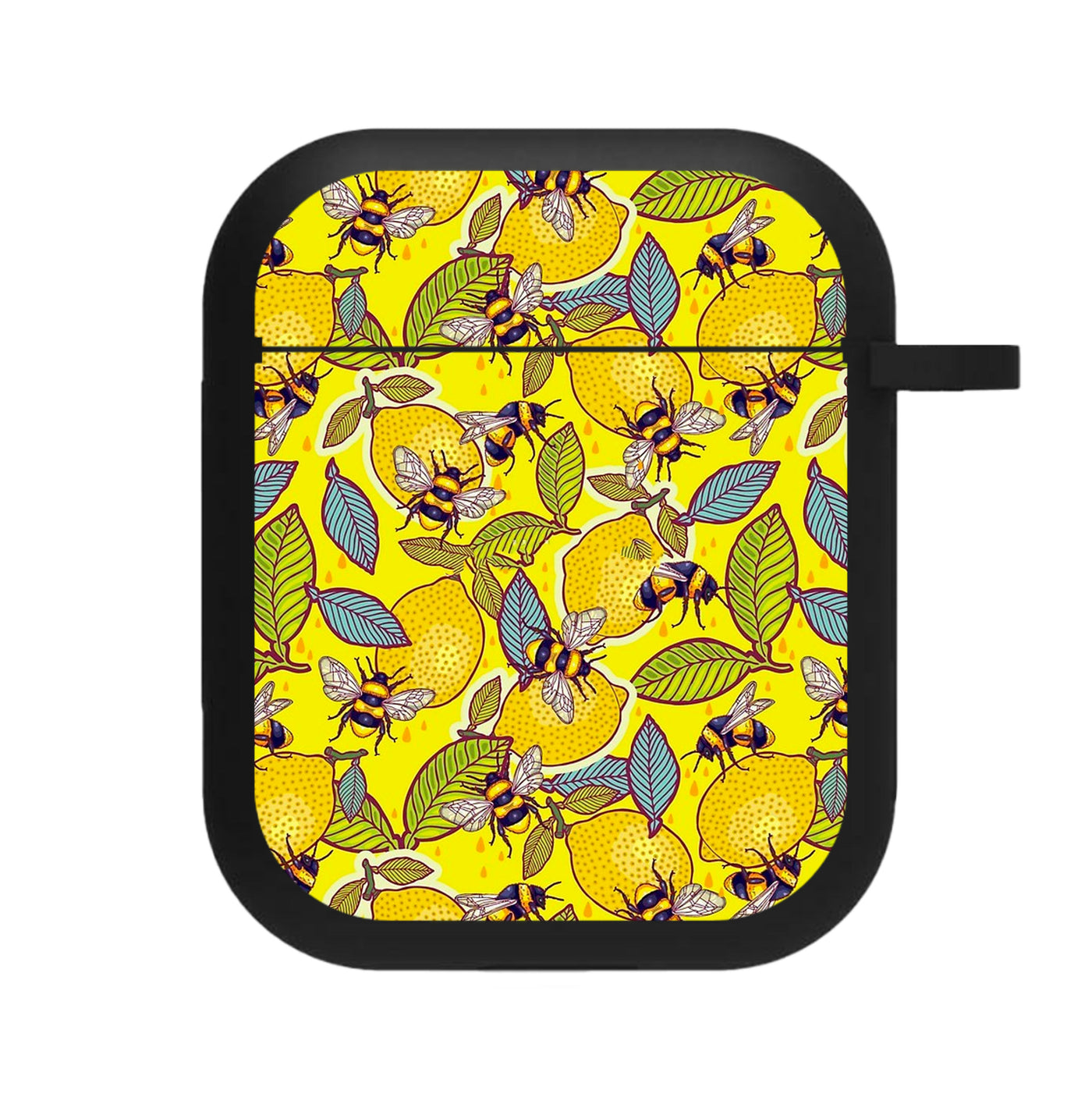Yellow Lemon and Bee AirPods Case