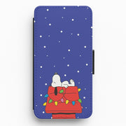 Cartoon Beagle Fairylights Flip / Wallet Phone Case 1